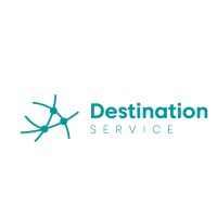 Logotipo de Destination Service con símbolo de red conectada